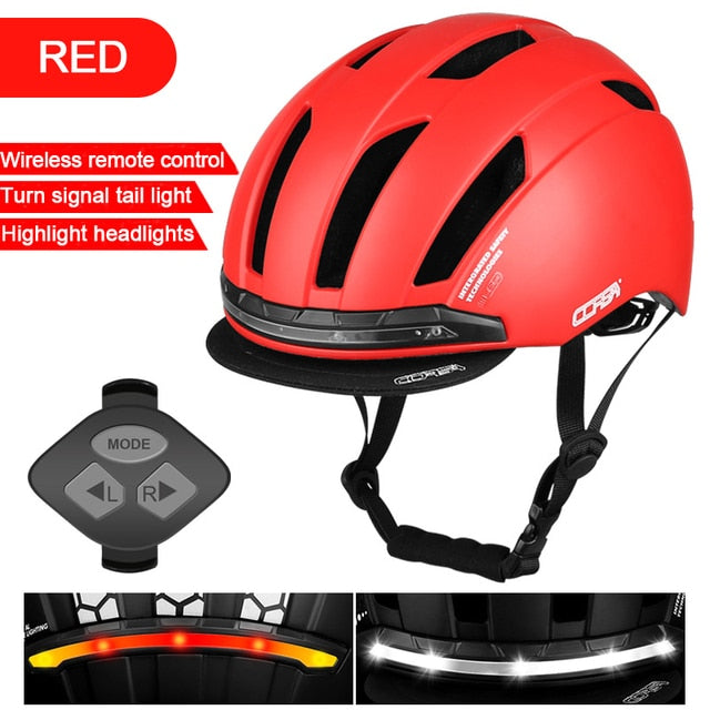 bike helmet signal Bike Helmet With LED Turn Signal Light USB rechargeable Smart Bicycle – Rymic UK
