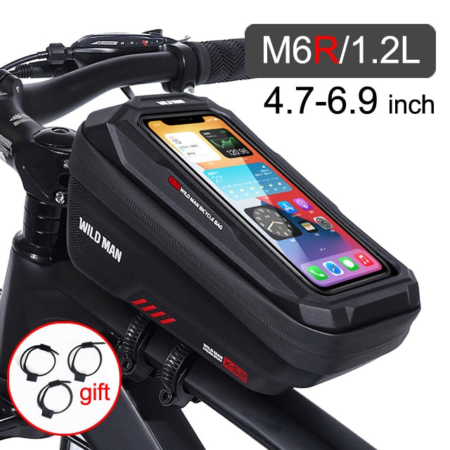 Ebike Phone Holder Bag Case Waterproof Cycling Bike Mount 6.9in Mobile Phone Stand Bag Handlebar MTB Bicycle Accessories