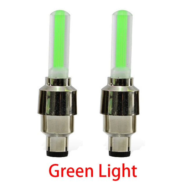 2PCS Bicycle Lights Motion Sensor LED Lights with Batteries for Road MTB Mountain Bike Tyre Tire Valve Bicycle Accessories
