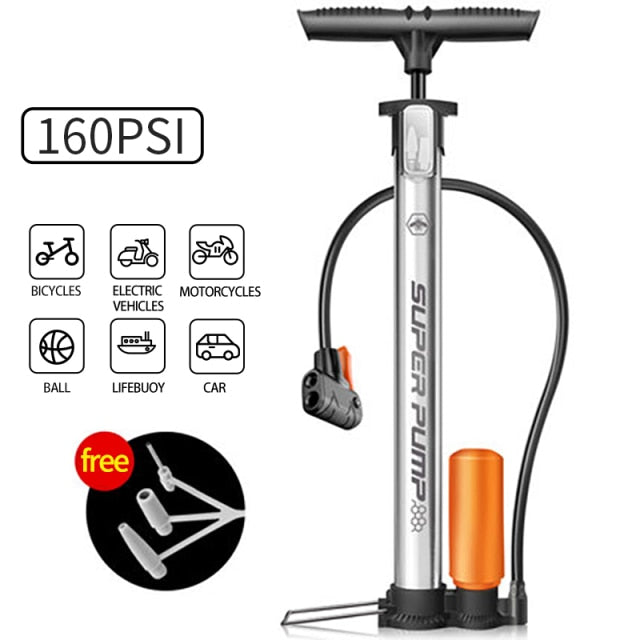 Bicycle Pump Super Hand Air Pump Electric Bike Tire Inflator Schrader Presta Valve Bicycle Accessories Bicicleta Bomba Bicycle Pump Super Hand Air Pump Electric Bike Tire Inflator Schrader Presta Valve Bicycle Accessories Bicicleta Bomba